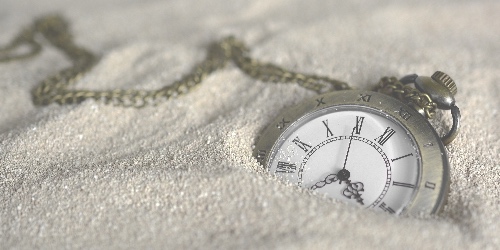 Clock in Sand